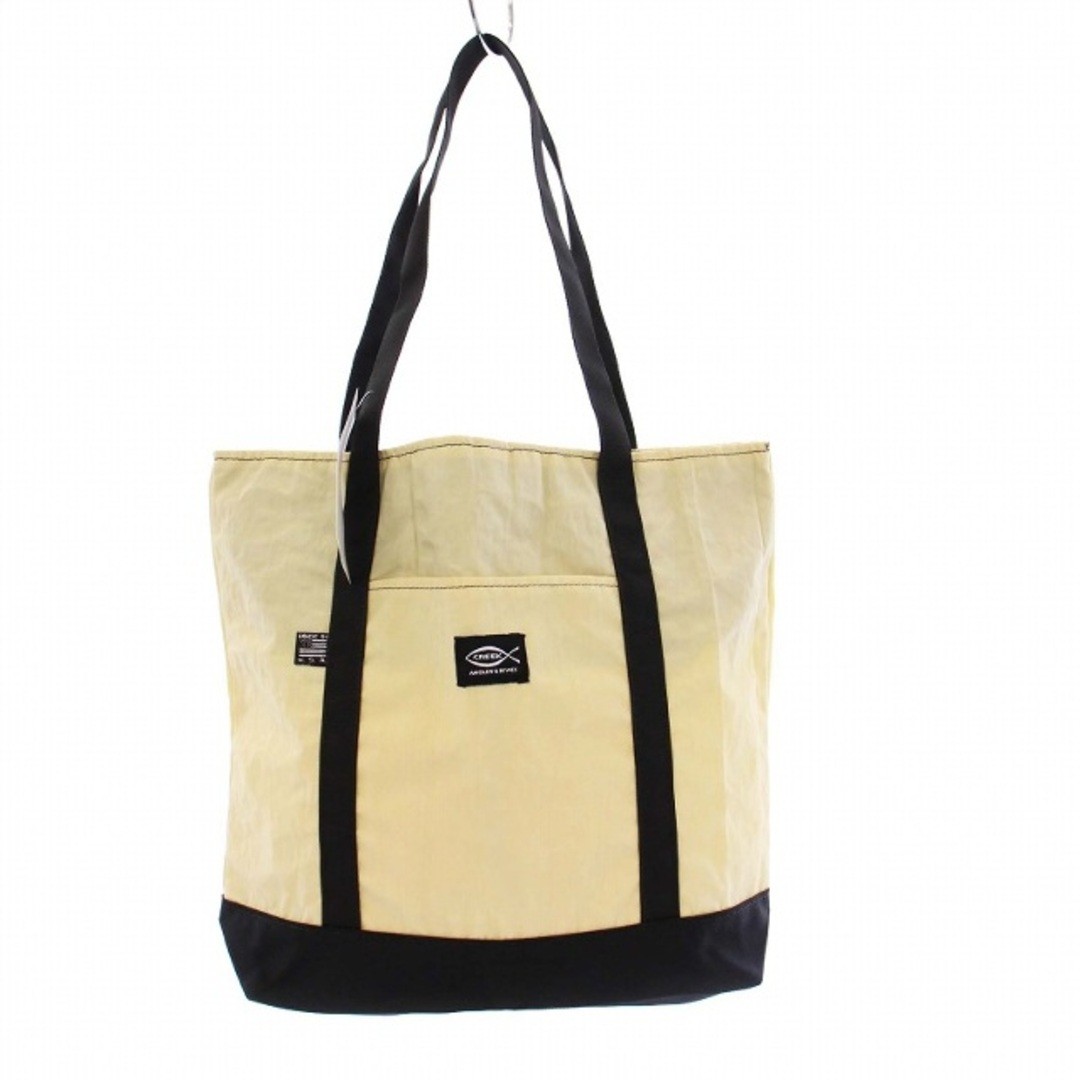 Creek Anglers Device Angler's Tagged Tote Handbag Beige KH