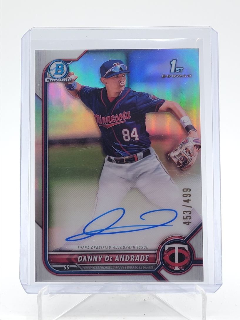DANNY DE ANDRADE 2022 BOWMAN CHROME 1ST AUTOGRAPH REFRACTOR AUTO /499 Q0566