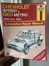 Chevrolet Sprint Geo & Metro 1985 - 1994 Haynes Repair Manual Book
