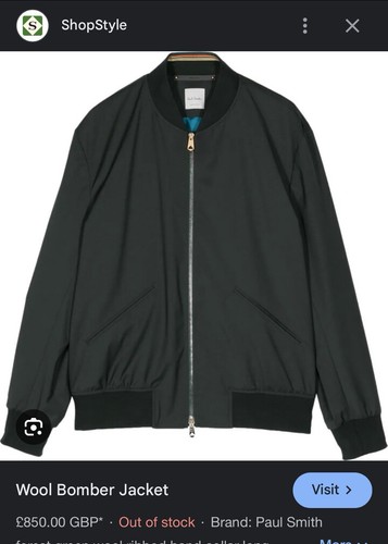 Paul Smith x Loro Piana Bomber Jacket - Size M - Picture 5 of 6