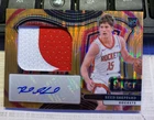Reed Sheppard 2024-25 Panini Select 09/30 RPA Patch Auto Orange Pulsar RC