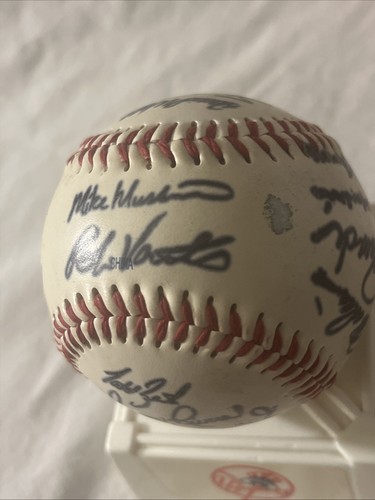 Firmas estampadas de béisbol del equipo de los Yankees de Nueva York de finales de los 90 Jeter Rivera - Imagen 3 de 8