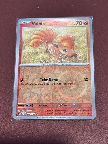Vulpix Common Reverse Holo Pokémon TCG Surging Sparks 16/191 | FREE Shipping 2+ - Picture 1 of 1