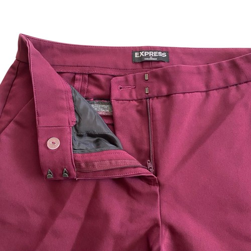 Pantaloni donna Express Columnist business casual carriera bordeaux crop taglia 10 - Foto 5 di 11