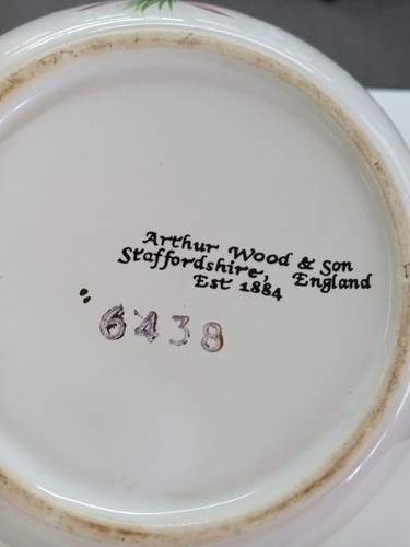 Vintage Arthur Wood & Son Teapot Staffordshire England Est 1884 #6438 - Picture 18 of 20