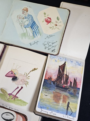 Anfang 1900 Sammlung RESTPOSTEN 12 Freundschaftskunstalben Handschriften Zeichnungen 1 - Bild 3 von 22