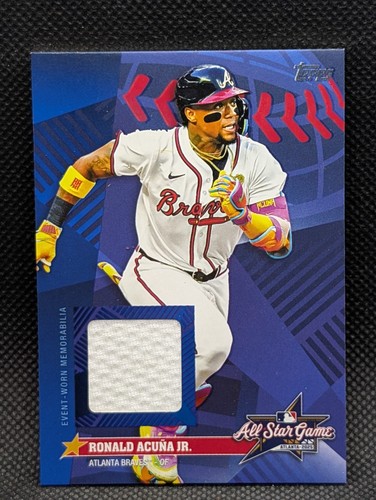 Ronald Acuña Jr. 2025 Topps Actualización All-Star Puntadas Reliquia Inserto #AS-RA - Imagen 1 de 2