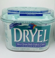 DRYEL Dry Clean Fabric Care Starter Kit 12 Loads / 48 Garments NEW COMPLETE