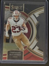 2023 Panini Select #145 Christian McCaffrey Black and Red Prizms Die Cuts