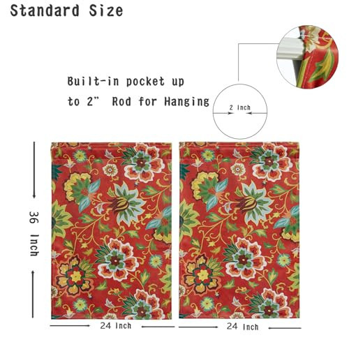Country Rustic Kitchen Curtains, Vintage Boho Farmhouse Short Curtains Small - Picture 5 of 7