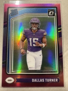 2024 Panini Donruss Optic Dallas Turner #224 Pink Prizm Rated Rookie RC Vikings