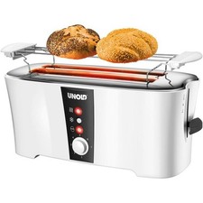 Unold Toaster Design Dual (weiß/schwarz, 1.350 Watt, für 4 Scheiben Toast)