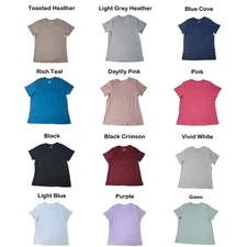 Members Mark Women's Essential Short Sleeve Relaxed Fit Crewneck Tee