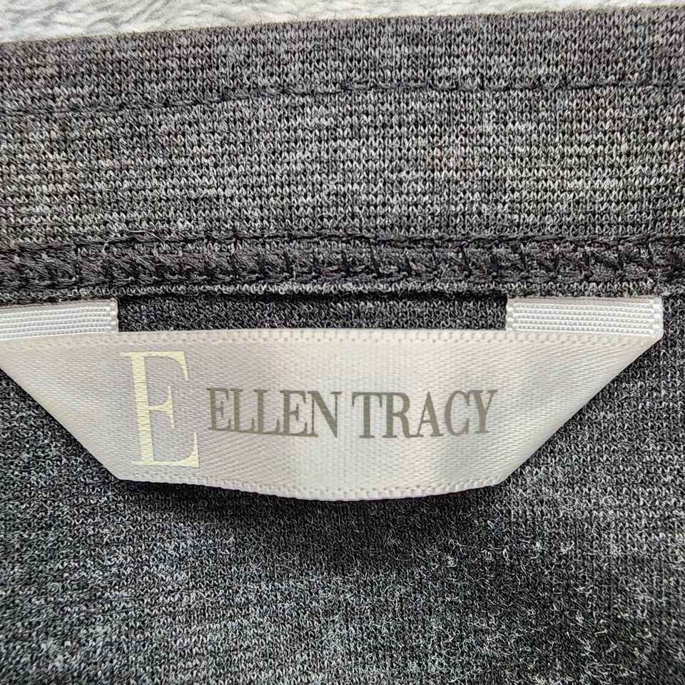 Falda Ellen Tracy Mujer S Gris Tirar de tiro alto Lápiz Elástico Oficina Preppy Foto 3 de 4