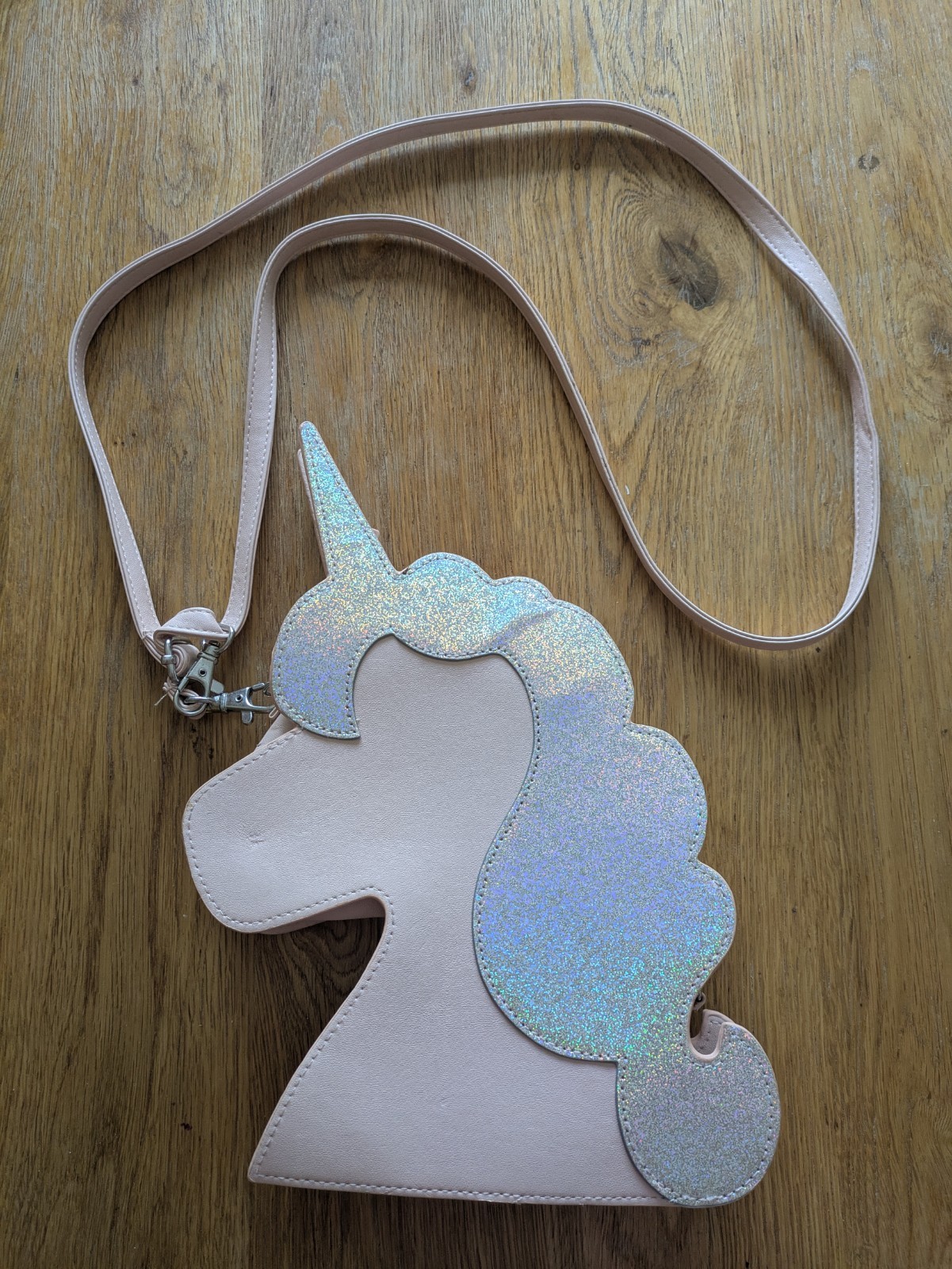 Missguided Pink Unicorn Head Handbag