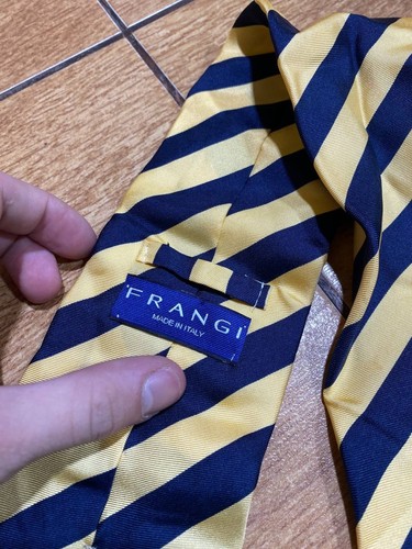 Frangi Designer Seidenkrawatte geometrisches Muster Made in Italy Unisex Freizeit Luxus - Bild 3 von 7