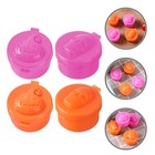  4 Pcs Small Plastic Containers with Lids Food Reusable Salad Dressing Snack