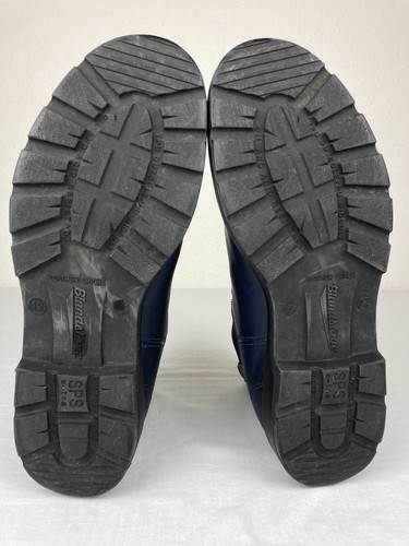 STIVALI CHELSEA BLUNDSTONE CLASSICI IN PELLE RARI BLU NAVY SLIP ON DA UOMO TAGLIA 13 OTTIME CONDIZIONI - Foto 9 di 10