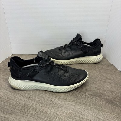 ECCO ST.1 Lite Size 12.5 Men's Black Casual Shoes Sneakers Leather