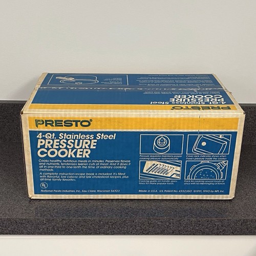 PRESTO 4 QT. Stainless Steel Pressure Cooker # 01340 New Sealed Box - Bild 5 von 6