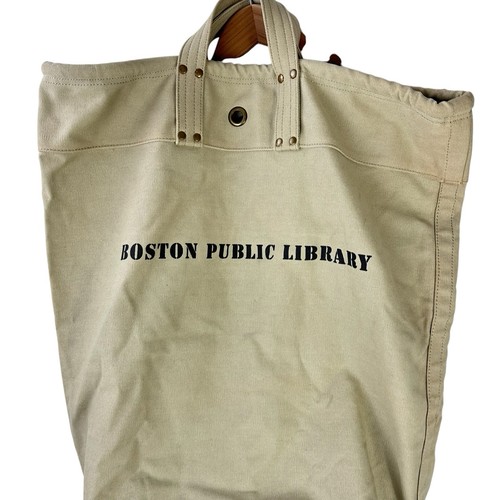 Boston Public Library Delivery Bag Levenger Large Canvas Tote, 50lb Capacity - Picture 6 of 23