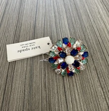 NWT Kate Spade Jeweled Firework Floral Rhinestone Multicolor Statement Ring Sz 5