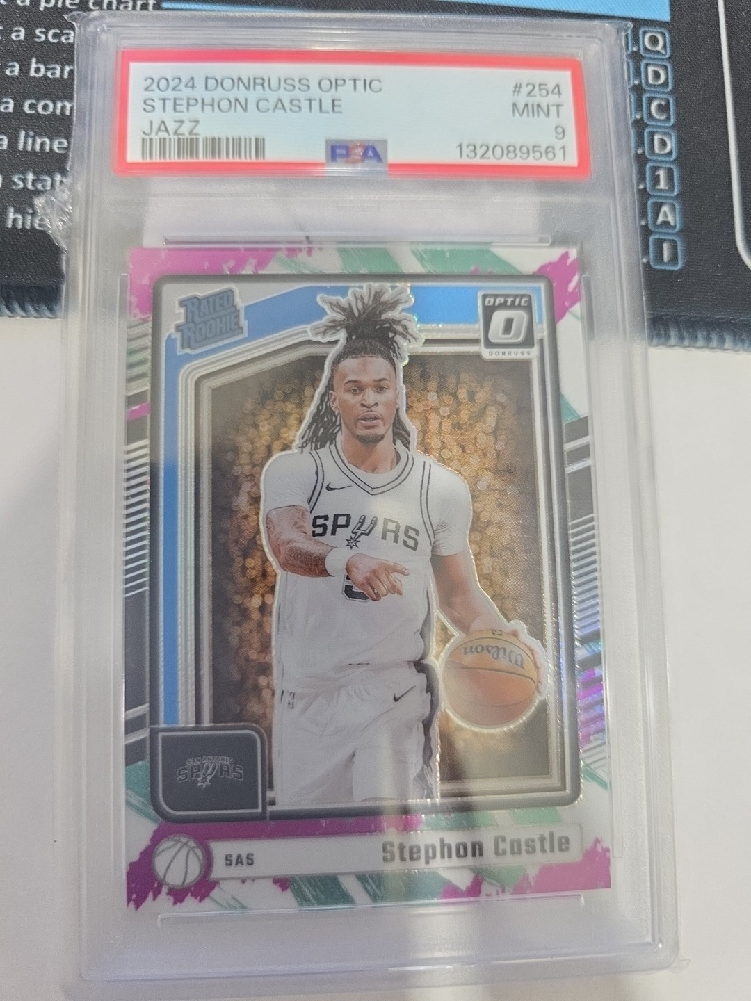 2024-25 Panini Donruss Optic Rated Rookie Stephon Castle #254 Jazz Prizm (RC)