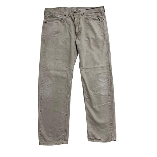 Levis 505 Hose W36 L30 Herren Beige Stone Regular Straight Fit Baumwollhose