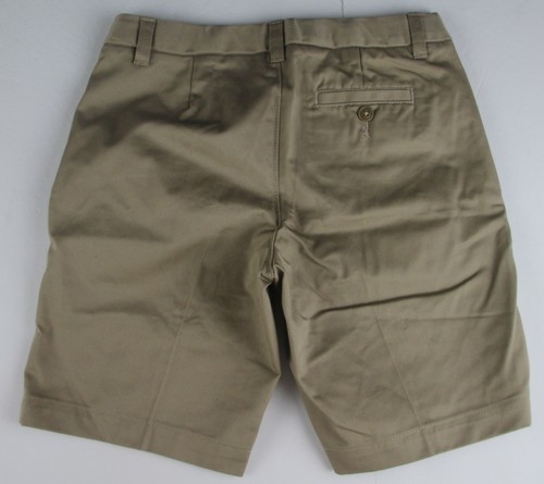 Lands End khaki Schuluniform einfache Vorderseite Chino Shorts Mädchen 12 NEU - Bild 2 von 5
