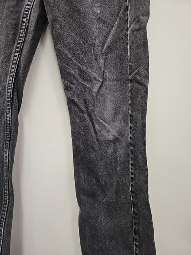 Vintage Levi's Jeans Mens 33x32 Black 505 Straight Leg Dark Wash 90's Made Usa - Picture 5 of 14