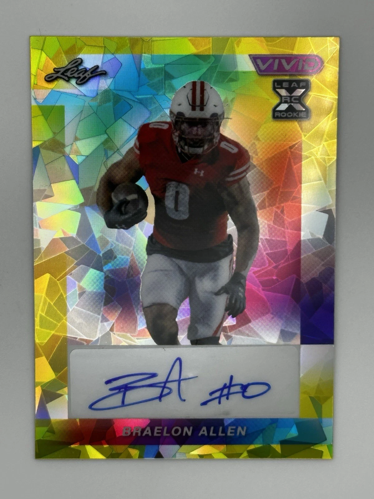 Braelon Allen Leaf Vivid Autographs #BABA2 Yellow