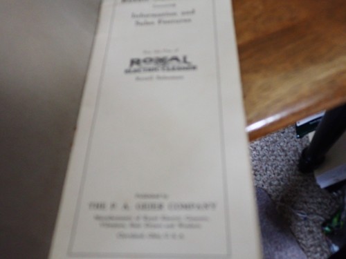 ROYAL ELECTRIC CLEANER VACUUME CLEANER 1918 BOOKLET ANTIQUE RARE BX PC #10 - Picture 4 of 9