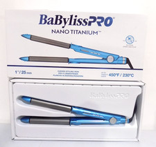 NEW BABYLISSPRO NANO TITANIUM 1"/25 mm CURVED STYLING IRON OPEN BOX