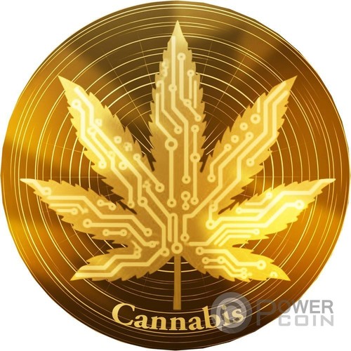 CANNABIS 1/1000 Oz Moneda Plata 12$ Liberia 2026 - Imagen 3 de 4