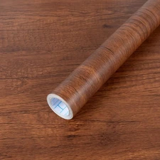 Abyssaly Wood Grain Contact Paper for Shelf, 17.7 x 118", Reddish Brown 