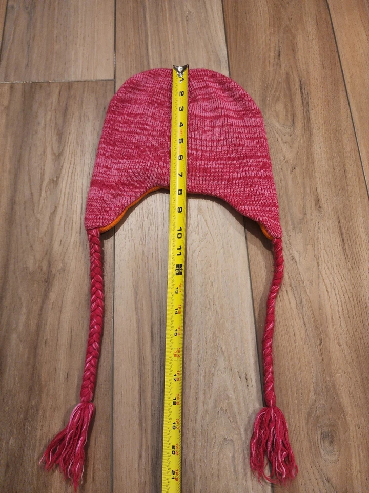 Disney Los Muppets Animal Tejido Sombrero Rosa Con Borlas Forradas de Vellón Naranja Foto 4 de 4