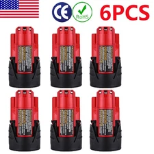 2X/4X/6X/8X For Milwaukee For M12 Cordless 12V 48-11-2420 Lithium Battery