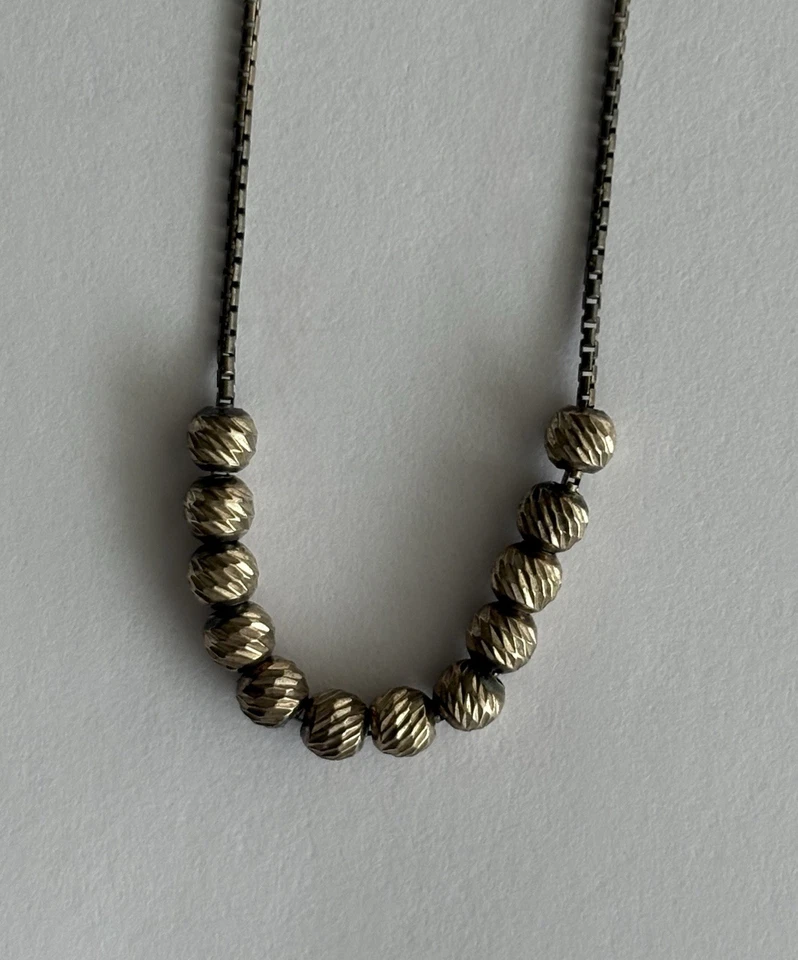 Silpada 925 Sterling Silver Trevi Fountain Necklace N3230 Micro Beaded 20in VTG - Image 3 of 4