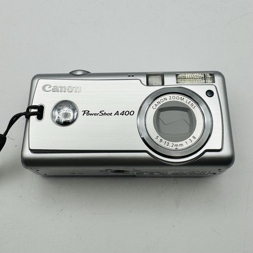 Canon PowerShot A400 3.2MP Digital Camera Silver Tested Working AA Retro Vintage - Picture 6 of 24