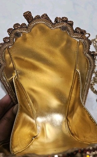 44 Crystal Cigarette Fries Chips Clutch Embellished Designer Bag Purse Celeb - Picture 19 of 24