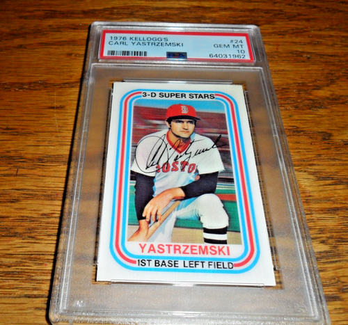 🥎🥎 1976 Kelloggs #24 CARL YASTRZEMSKI HOF PSA 10 Gem Mint Boston RED SOX ⚾⚾ - Picture 2 of 3