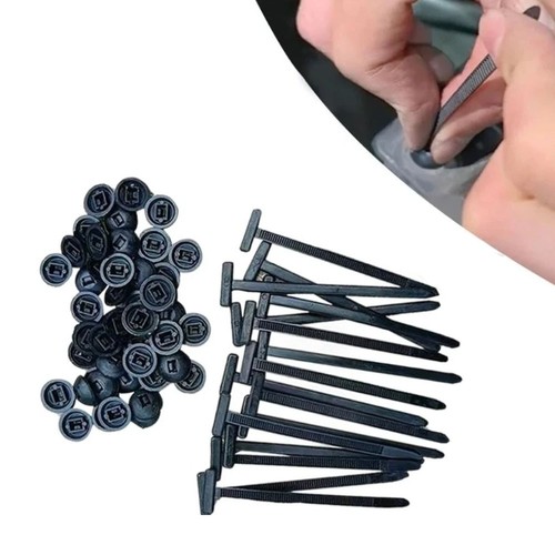 50-150pcs Nylon Cable Tie Buckle Pin &Button Zip Ties Self-Locking Set Universal - Picture 6 of 13