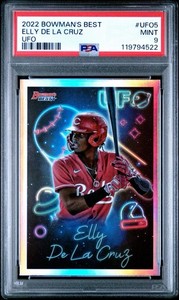 2022 BOWMAN'S BEST BOWMAN UFO #UFO5 ELLY DE LA CRUZ PSA 9