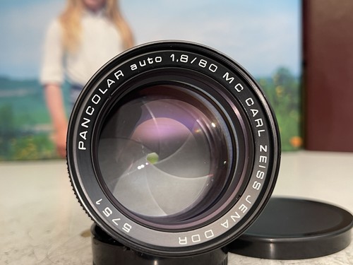 Carl Zeiss Jena PANCOLAR 1.8/80 80mm 1.8 Auto MC DDR Objektiv Lens M42 mint - Picture 3 of 21