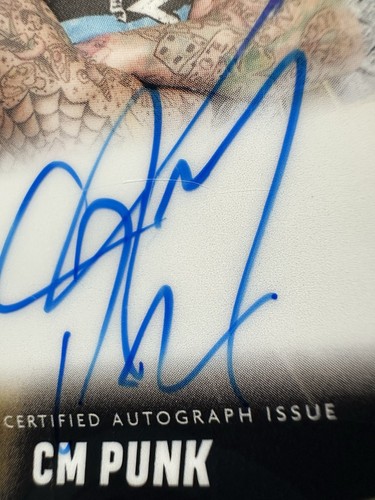 2025 Topps Chrome CM Punk Main Event Auto Black Refractor 10/10 **See Pics** 🔥 - Picture 8 of 14