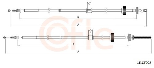 CABLE PARKING BRAKE 92.1E.CT002 FOR CITROËN C6 XFV/XFX 2.9L UHZ 2.7L 6cyl C6 C6 - Picture 2 of 7