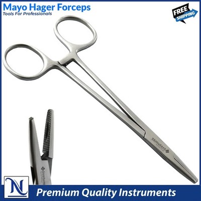 Mayo Hager Needle Holder TC Locking Forceps Suture Veterinary Instruments