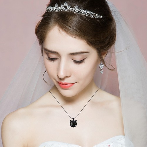  Schmuck für Damen Tier Hänge Ohrringe Katze Halskette Armband - Bild 8 von 11