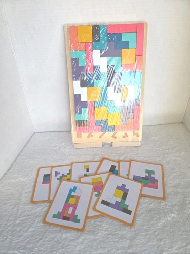 Wooden Variable Puzzle Toy Design Board Versatile Blocks Educational Ages 3+ - Picture 2 of 10