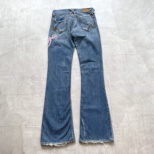 Y2K Allen B Hysteric Glamour Style Distressed Punk Jeans Tripp NYC Vibe - Picture 12 of 17